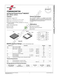 FDMS86550ET60 Datasheet Page 2