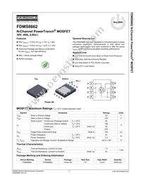 FDMS8662 Datasheet Cover