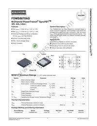 FDMS8670AS Datasheet Cover