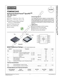 FDMS8672AS Datasheet Cover