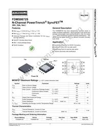 FDMS8672S Datasheet Cover
