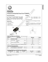 FDN302P Datasheet Cover