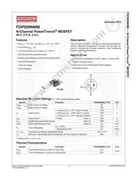 FDP020N06B-F102 Datasheet Page 2