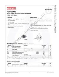 FDP120N10 Datasheet Page 2