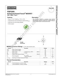 FDP3205 Datasheet Cover