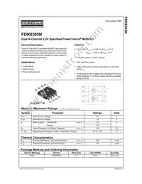 FDR8305N Datasheet Cover