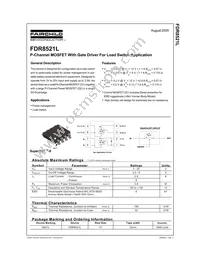 FDR8521L Datasheet Cover