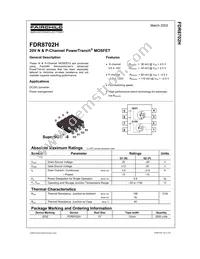 FDR8702H Datasheet Cover