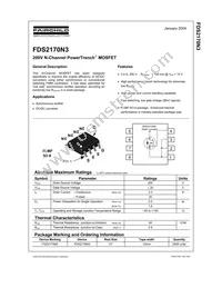 FDS2170N3 Datasheet Cover