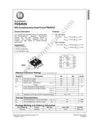 FDS4559 Datasheet Cover