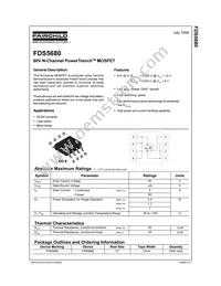 FDS5680 Datasheet Page 2