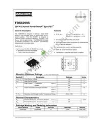 FDS6299S Datasheet Cover