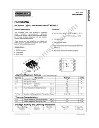 FDS6609A Datasheet Cover