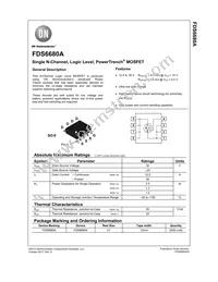 FDS6680A Datasheet Cover
