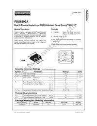 FDS6892A Datasheet Page 2