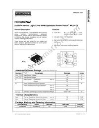 FDS6892AZ Datasheet Cover