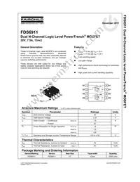 FDS6911 Datasheet Page 2