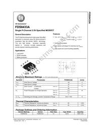 FDS8433A Datasheet Cover