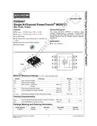 FDS8447 Datasheet Page 2