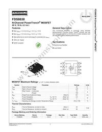 FDS8638 Datasheet Page 2