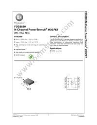 FDS8880 Datasheet Cover