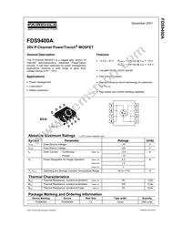 FDS9400A Datasheet Page 2