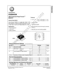 FDS9435A Datasheet Cover