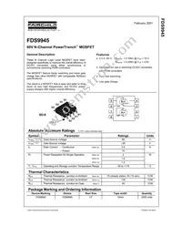 FDS9945 Datasheet Page 2