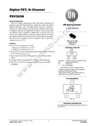 FDV303N Datasheet Cover