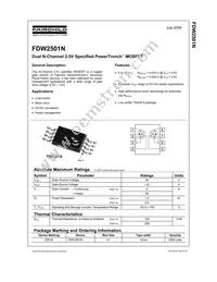 FDW2501N Datasheet Cover