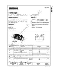 FDW2502P Datasheet Cover