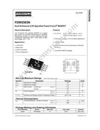 FDW2503N Datasheet Cover