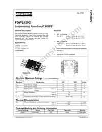 FDW2520C Datasheet Cover