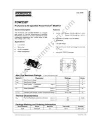 FDW252P Datasheet Cover