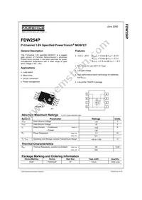 FDW254P Datasheet Cover
