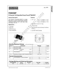FDW258P Datasheet Cover