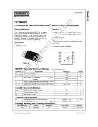 FDW6923 Datasheet Cover