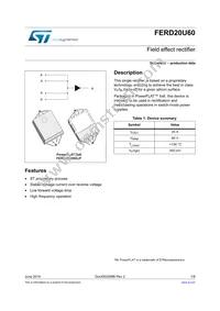 FERD20U60DJF-TR Datasheet Cover