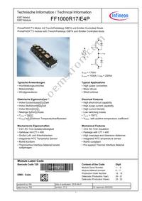 FF1000R17IE4PBOSA1 Datasheet Cover