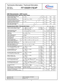 FF1000R17IE4PBOSA1 Datasheet Page 2