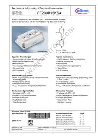 FF200R12KS4HOSA1 Datasheet Cover