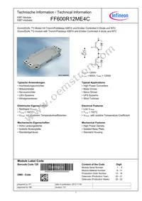 FF600R12ME4CPB11BPSA1 Datasheet Cover