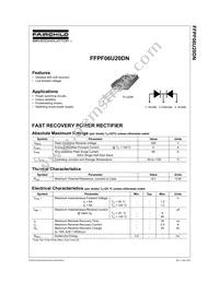 FFPF06U20DNTU Datasheet Cover