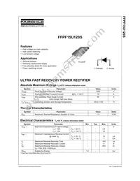 FFPF15U120STU Datasheet Cover