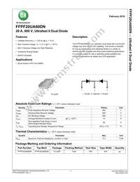 FFPF20UA60DNT Datasheet Cover