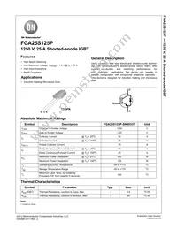 FGA25S125P Datasheet Cover