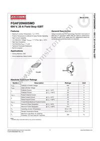 FGAF20N60SMD Datasheet Page 2