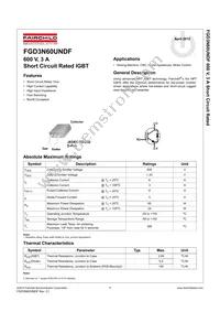 FGD3N60UNDF Datasheet Page 2