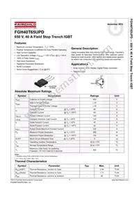 FGH40T65UPD Datasheet Page 2
