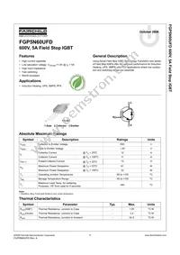 FGP5N60UFDTU Datasheet Cover